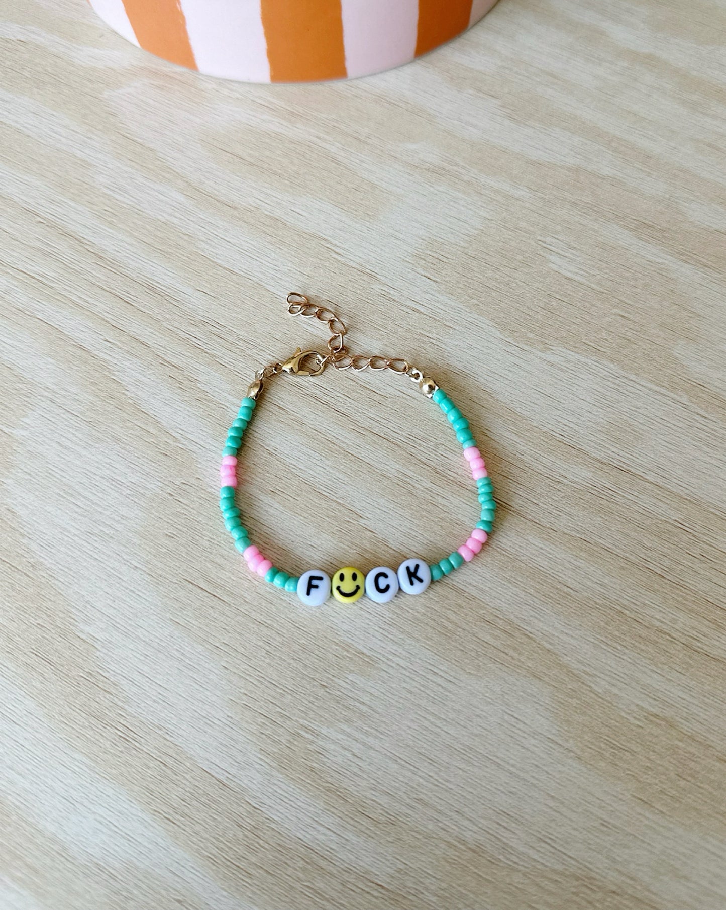 Fuck | Bubblegum Lagoon | Gold | 'Not So' Friendship Bracelet