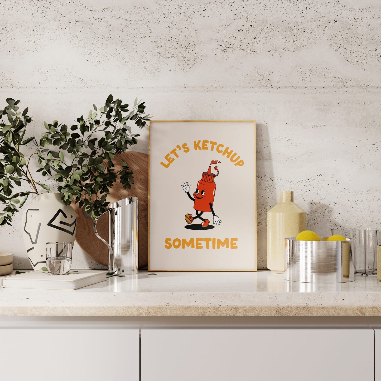 Let's Ketchup Sometime | Mustard and Cream | Art Print