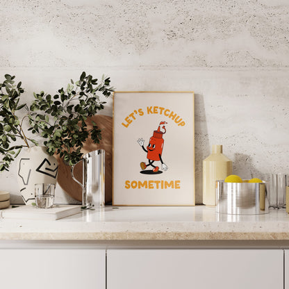 Let's Ketchup Sometime | Mustard and Cream | Art Print