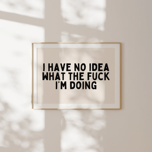 I Have No Idea What The Fuck I'm Doing | Landscape | Art Print