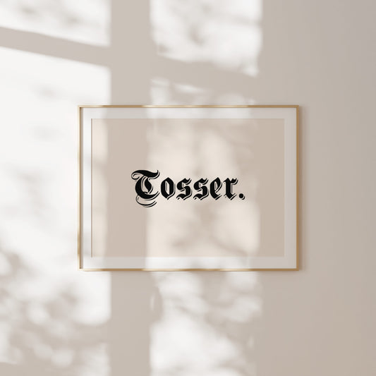 Tosser | Landscape | Black and Cream | Art Print