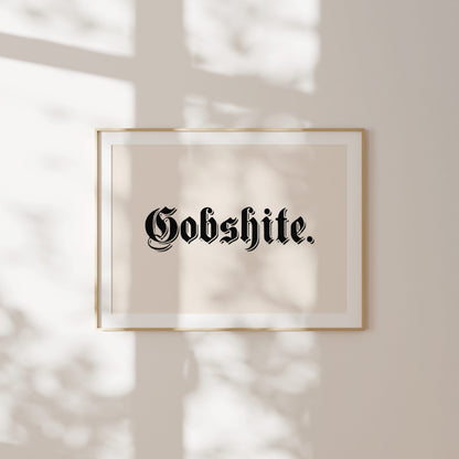 Gobshite | Landscape | Black and Cream | Art Print