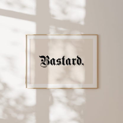 Bastard | Landscape | Black and Cream | Art Print