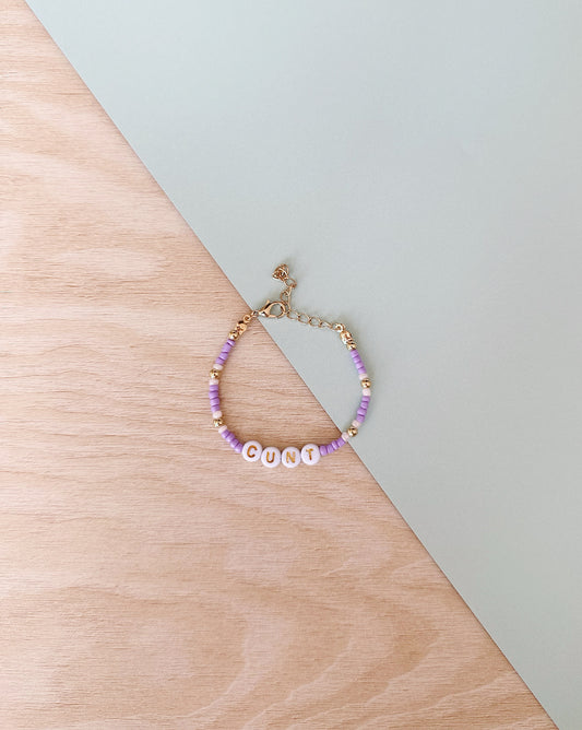 Cunt | Lilac Sorbet | Gold | 'Not So' Friendship Bracelet