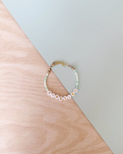 Stressed | Peppermint Scoop | Gold | 'Not So' Friendship Bracelet