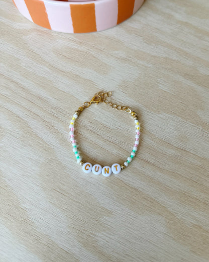 Cunt | Pastel Punch | Gold | 'Not So' Friendship Bracelet