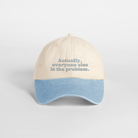 Actually, Everyone Else Is The Problem | Vintage Two Tone Cap