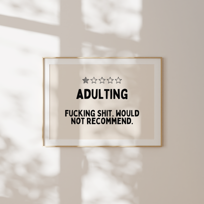 Adulting | Landscape | Art Print