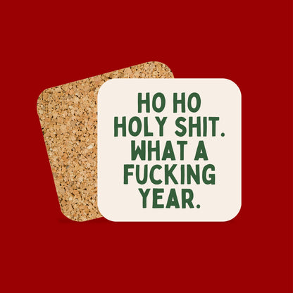 Christmas Coaster | Ho Ho Holy Shit