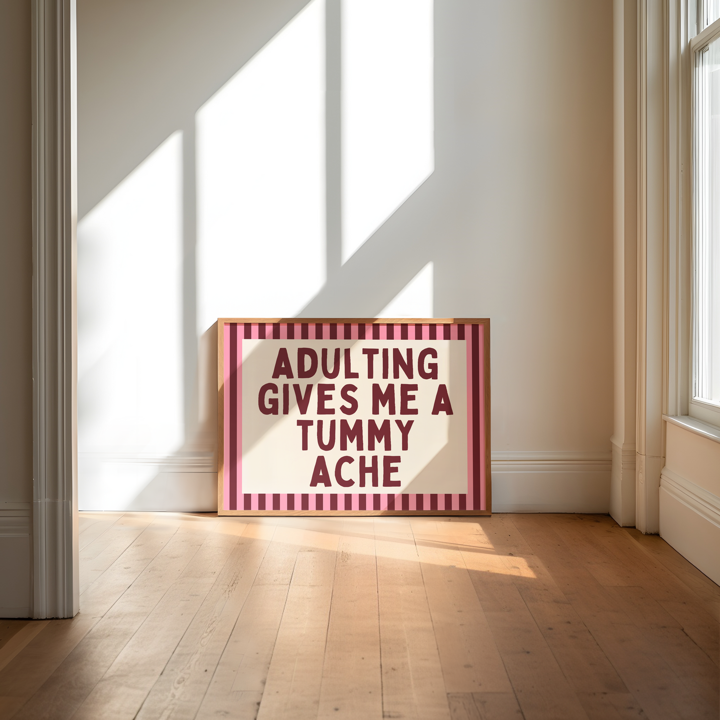 Adulting Gives Me A Tummy Ache | Plum & Watermelon | Art Print