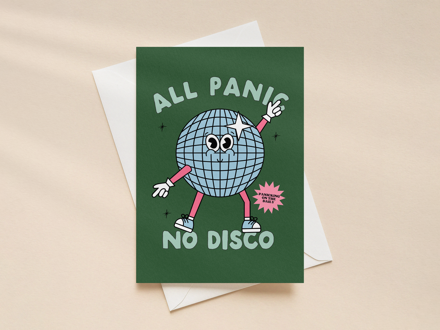 All Panic No Disco | Greeting Card