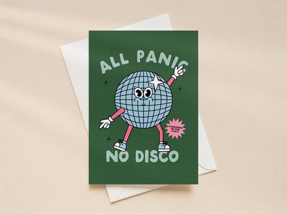All Panic No Disco | Greeting Card