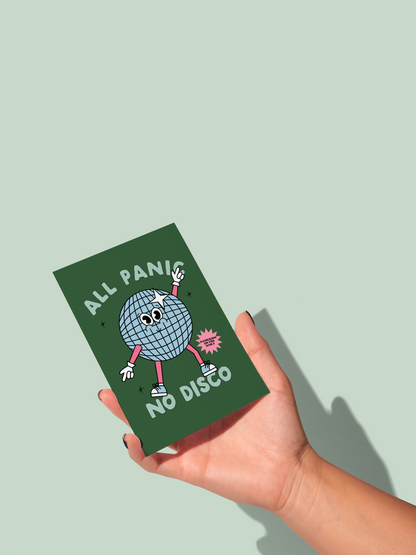 All Panic No Disco | Greeting Card