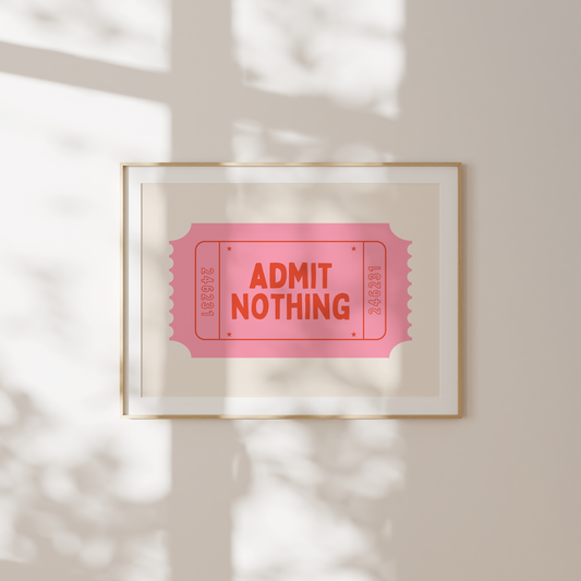 Admit Nothing | Red Orange and Blush Pink | Landscape | Art Print