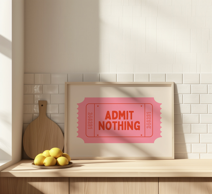 Admit Nothing | Red Orange and Blush Pink | Landscape | Art Print