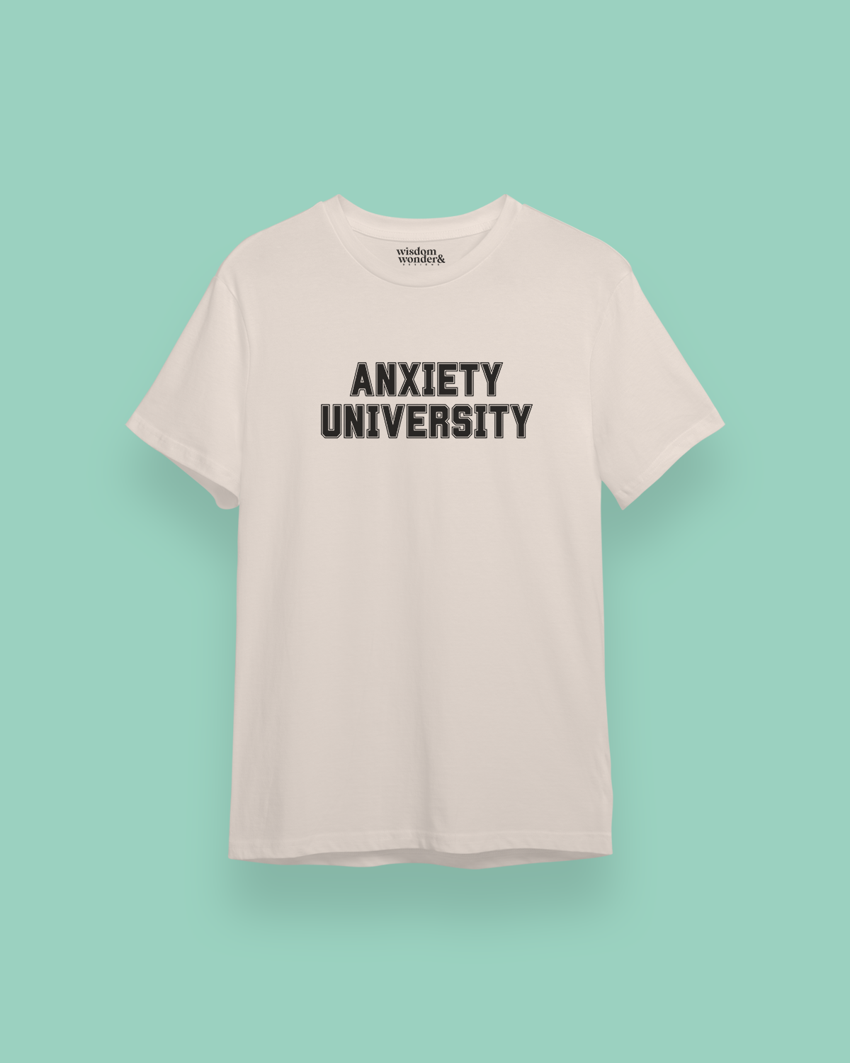 Anxiety University | Black Graphic | Organic Unisex T Shirt