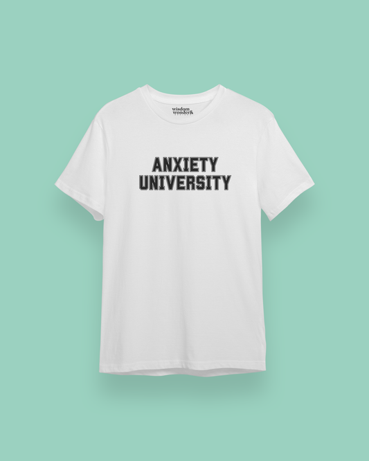 Anxiety University | Black Graphic | Organic Unisex T Shirt