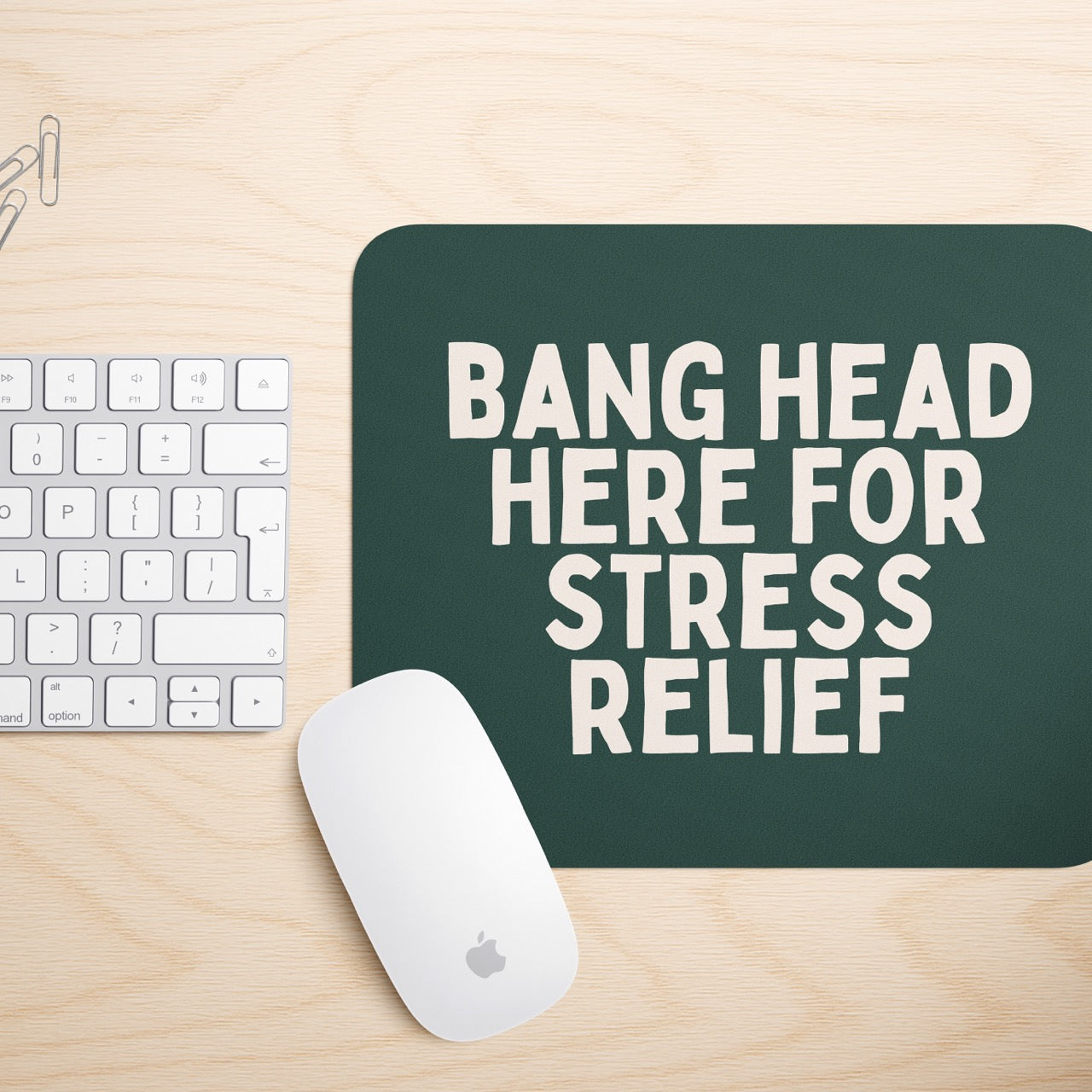Bang Head Here For Stress Relief | Mouse Mat