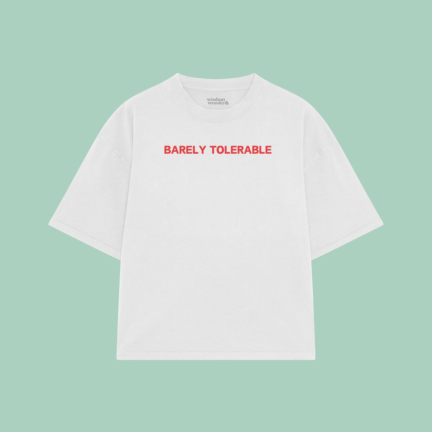 Barely Tolerable | Boxy T Shirt