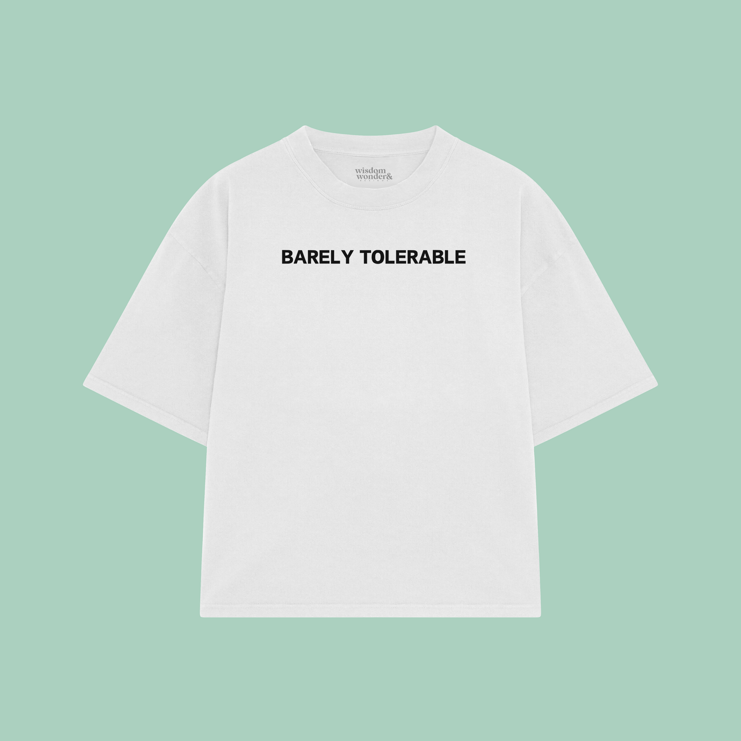 Barely Tolerable | Boxy T Shirt