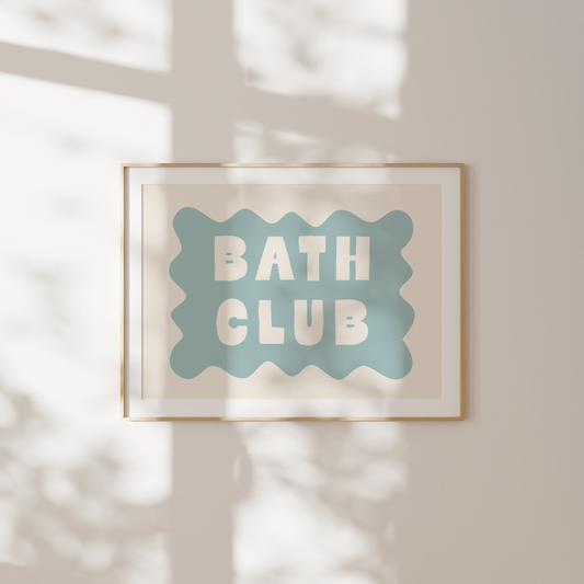 Bath Club | Cream & Seafoam | Art Print