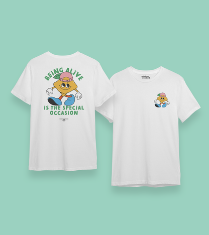 WISDOM & WONDER DESIGNS X MIND | Being Alive Is The Special Occasion | Organic Unisex T Shirt