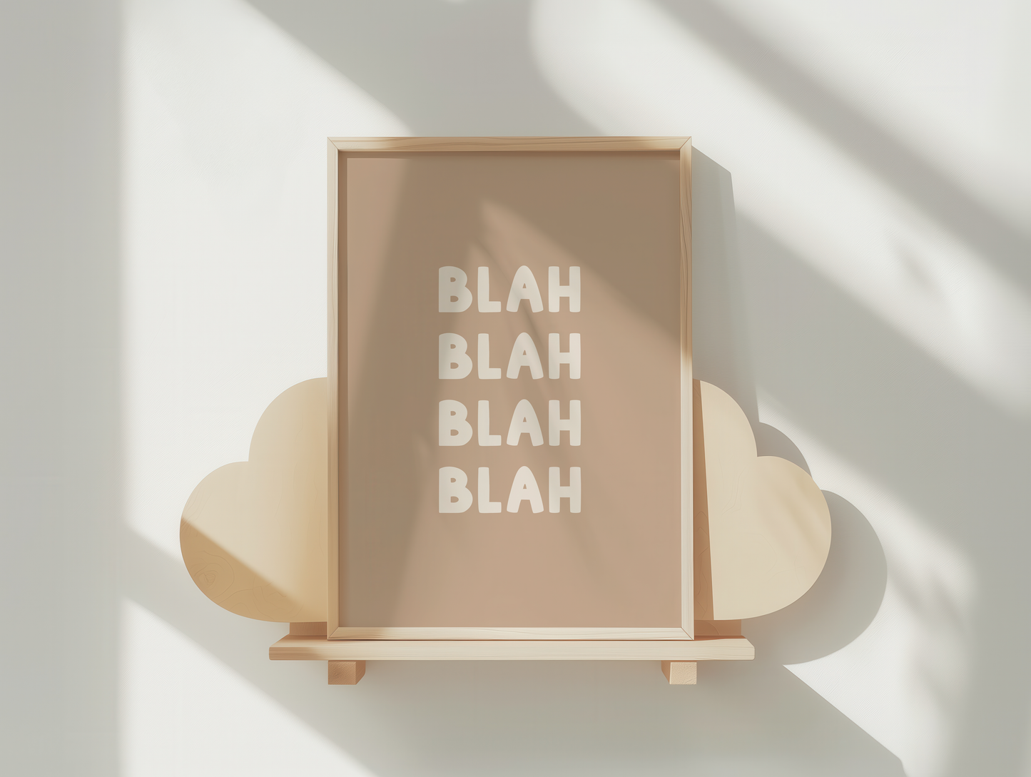 Blah Blah Blah | Cream and Toast | Art Print