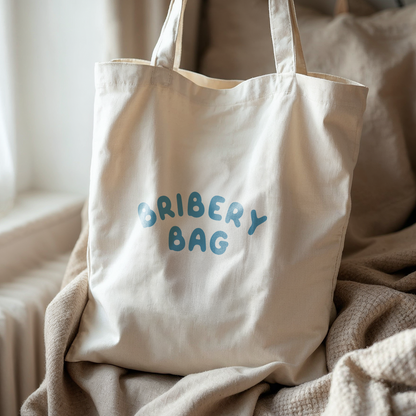 WISDOM & WONDER X HEY WONDER | Bribery Bag | Organic Cotton Tote Bag