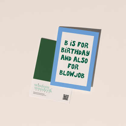 B Is For Birthday | Greeting Card