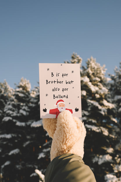 B Is For Brother | Christmas Card