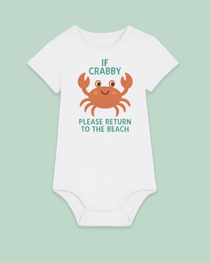 Baby Bodysuit | If Crabby Please Return To The Beach - Hey Wonder