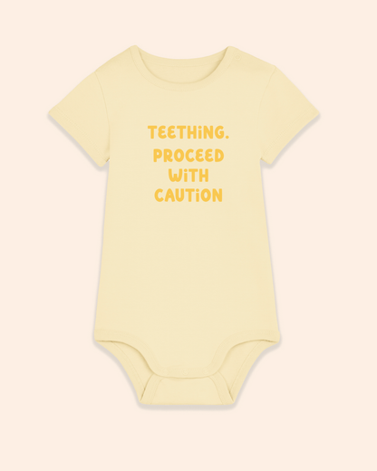 Baby Bodysuit | Teething. Proceed With Caution