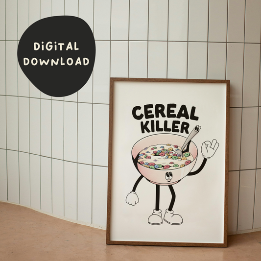 Digital Download | Cereal Killer | Black and White