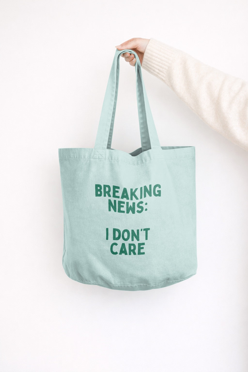 Breaking News: I Don't Care | Tote Bag