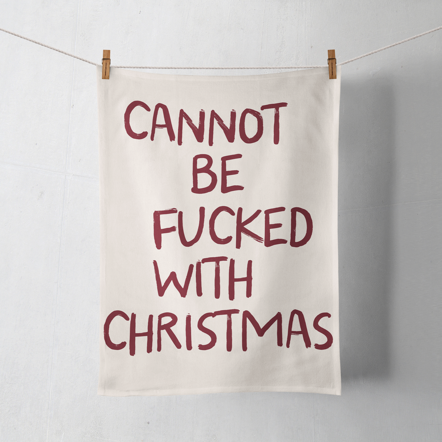 Cannot Be Fucked With Christmas | Christmas Tea Towel