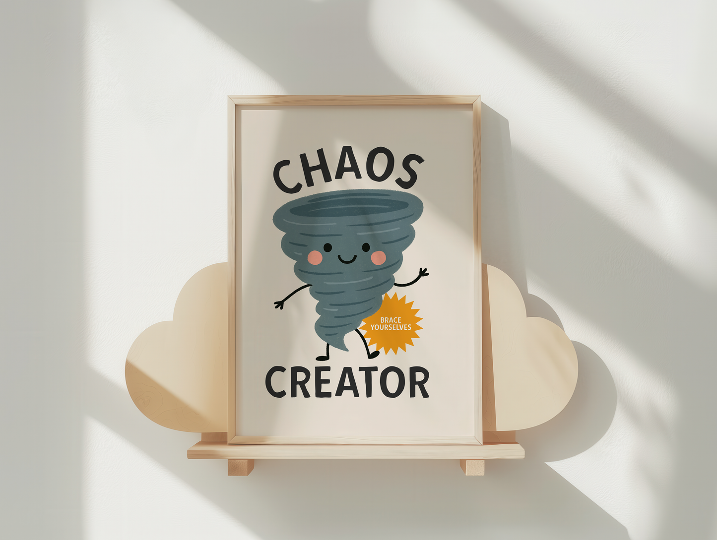 Chaos Creator | Black and Cream | Art Print