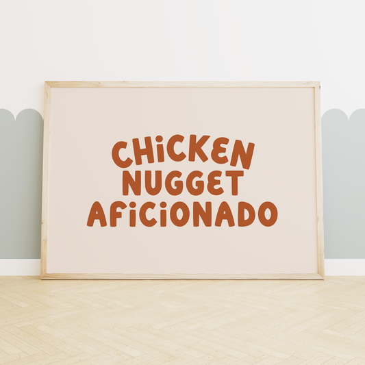 Chicken Nugget Aficionado | Rust and Cream | Art Print