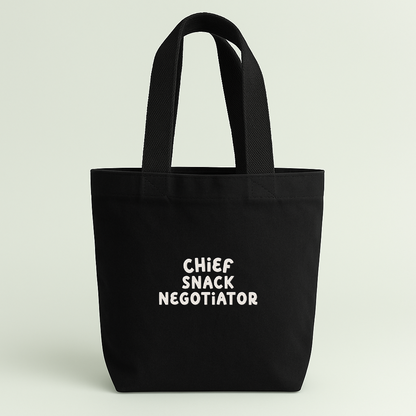 Chief Snack Negotiator | Embroidered Mini Tote Bag