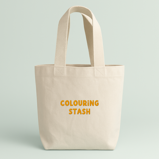 Colouring Stash | Embroidered Mini Tote Bag
