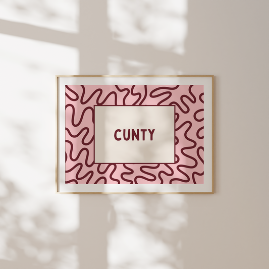 Cunty | Plum & Blush | Art Print