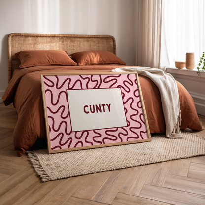 Cunty | Plum & Blush | Art Print