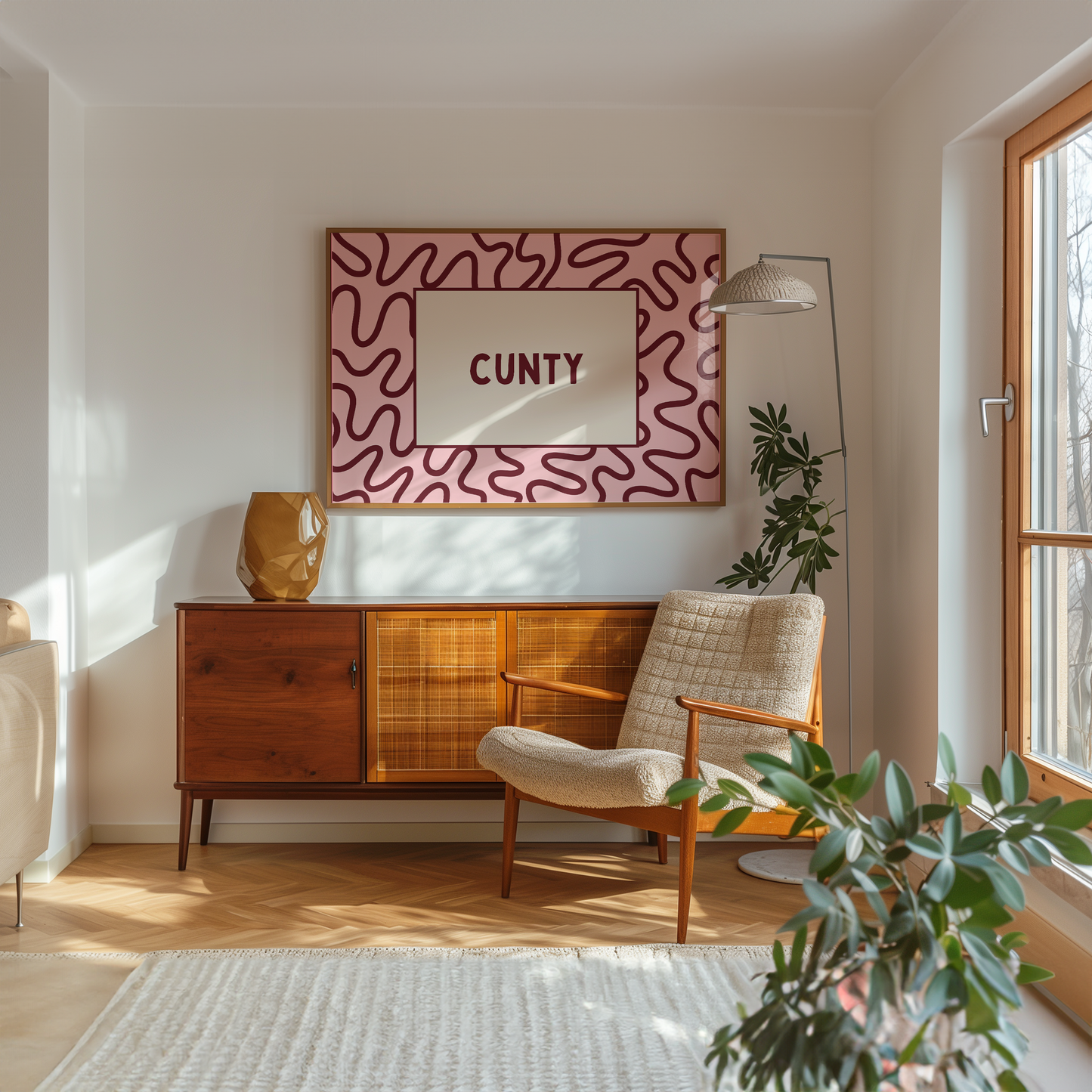 Cunty | Plum & Blush | Art Print