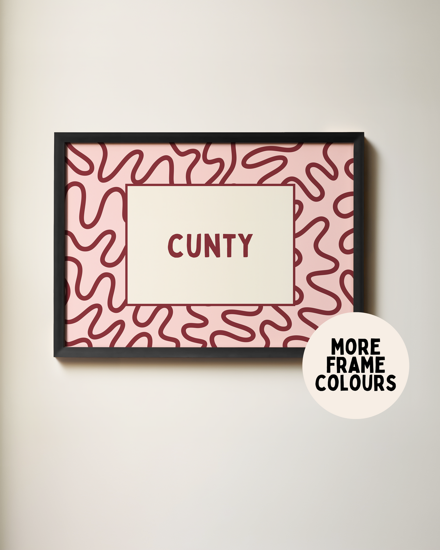 Cunty | Plum & Blush | Art Print