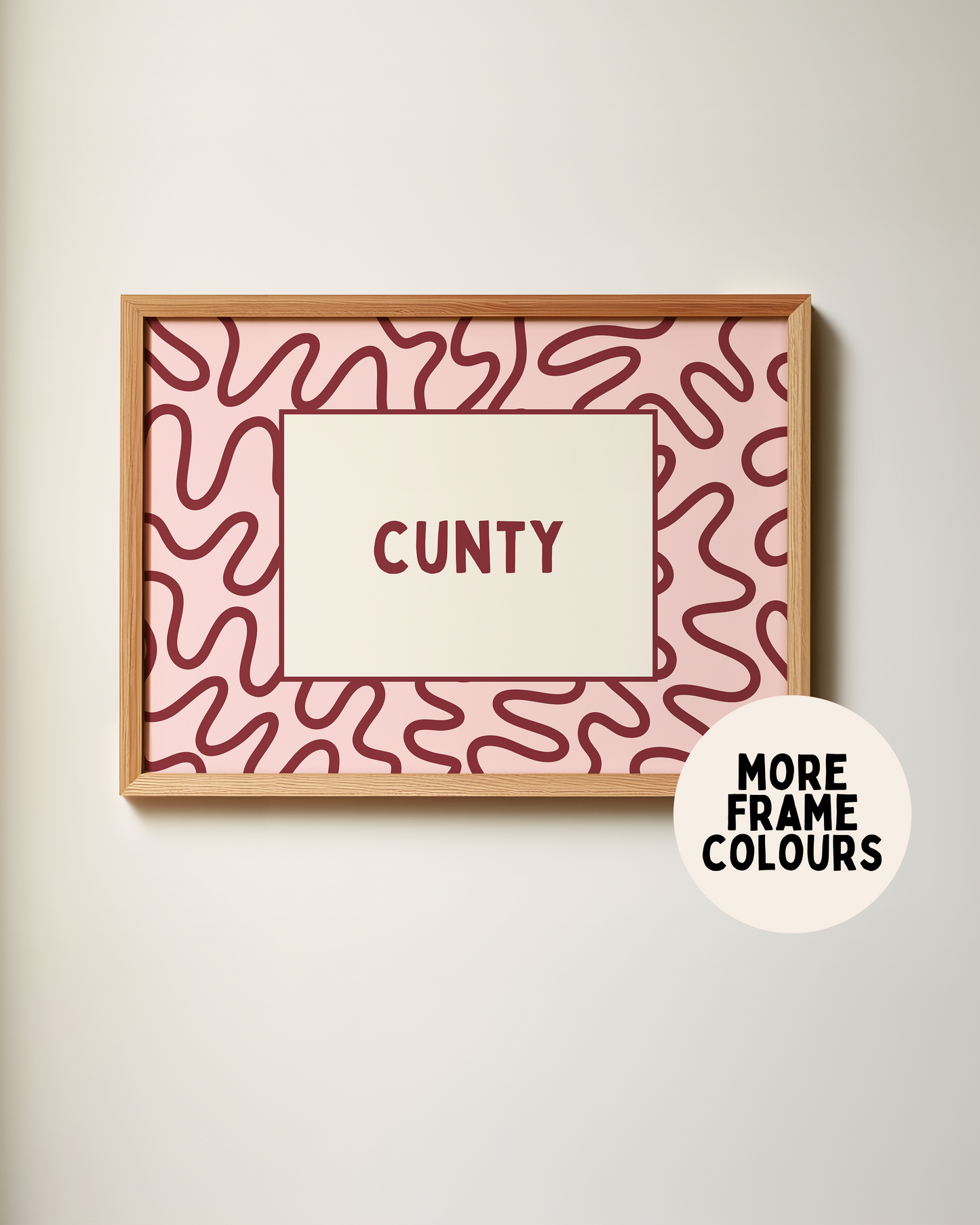 Cunty | Plum & Blush | Art Print