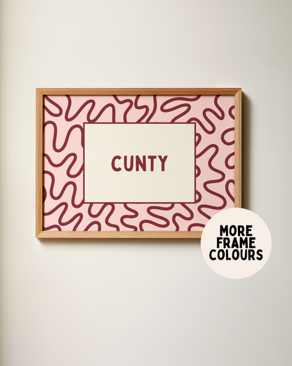 Cunty | Plum & Blush | Art Print