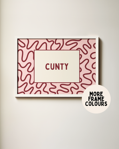 Cunty | Plum & Blush | Art Print