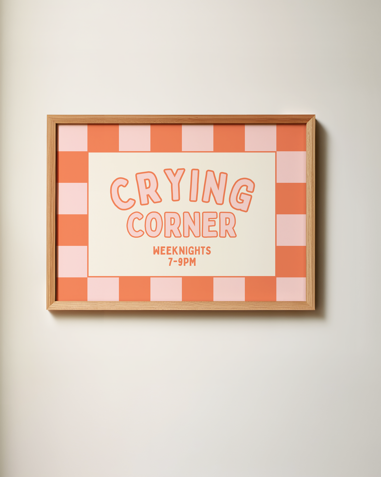 Crying Corner, Weeknights 7-9pm | Art Print
