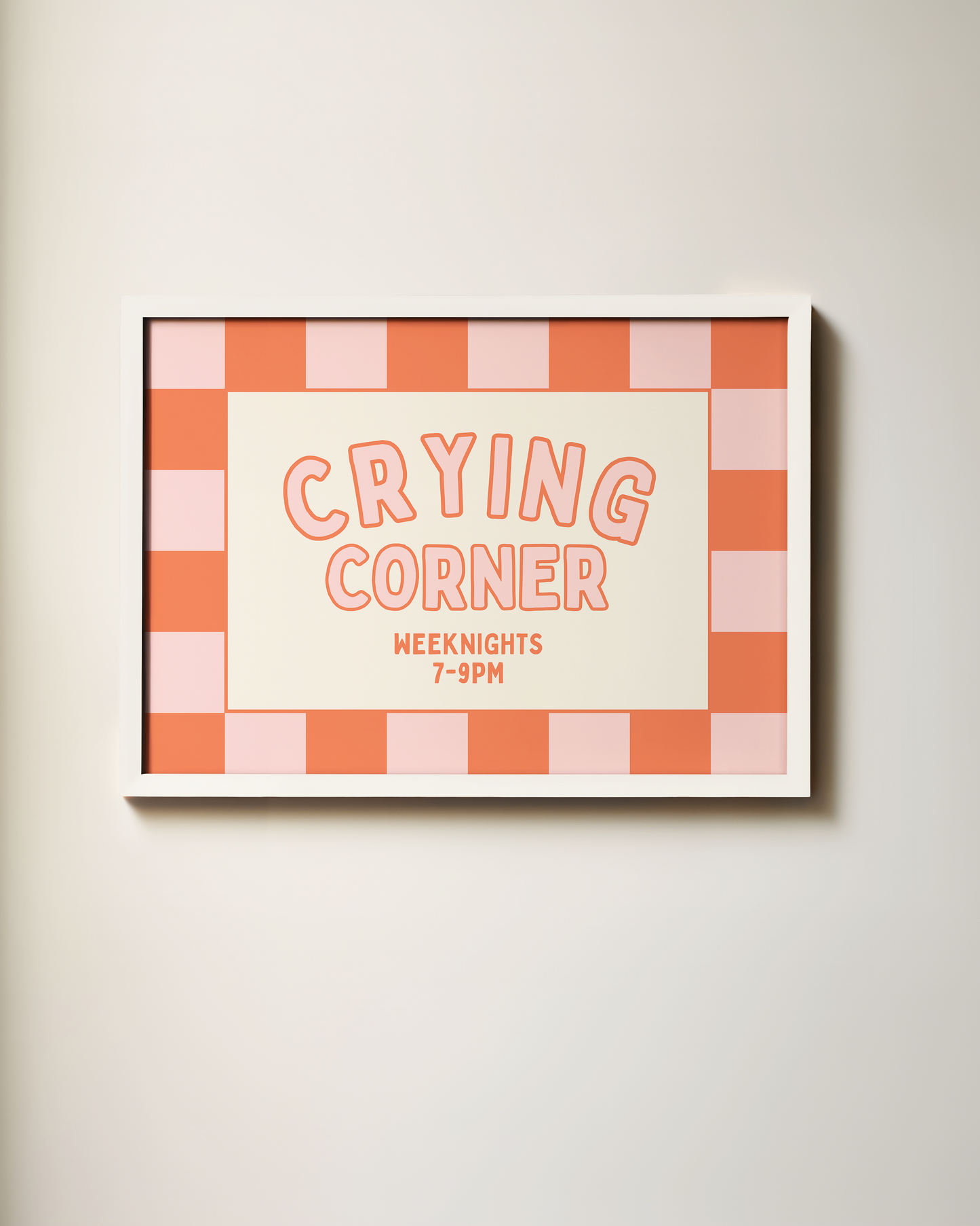 Crying Corner, Weeknights 7-9pm | Art Print