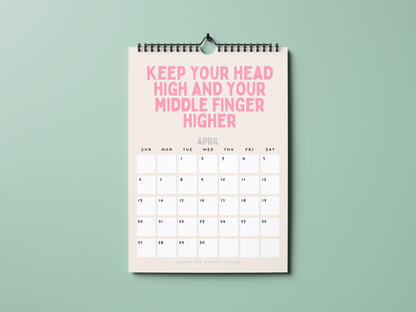 2025 Non Sweary Calendar | Another Year Of Living The Dream | Wall Calendar