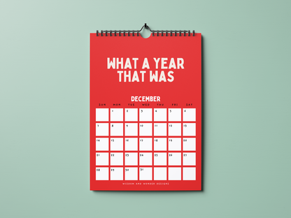 2025 Non Sweary Calendar | Another Year Of Living The Dream | Wall Calendar